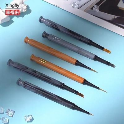 سعر جيد الرسم على الأظافر فرشاة الرأس جيل اللون الرسم على الأظافر فن فرشاة قلم مع فرشاة قابلة للاستبدال الانترنت