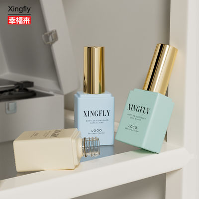17ml مربع جيل حاوية الأظافر خصيص UV جيل أظافر بولش الزجاج الفارغ