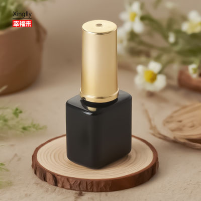 زجاجة طلاء أظافر مربعة زجاجية سعة 15 مل، مجموعة طلاء جل UV فارغة لزيت طلاء الأظافر